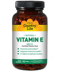 Country Life Natural Vitamin E 400 Iu 90 Soft Gels