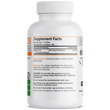 Bronson Vitamin D3 - 10,000 IU 360 Count