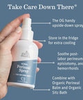 Herbal Perineal Spray By Earth Mama | Safe For Pregnancy And Postpartum, Natural Cooling Spray For After Birth, Benzocaine And Butane- 4-Fluid Ounce
