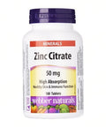 Webber Naturals Zinc Citrate 50 Mg 180S
