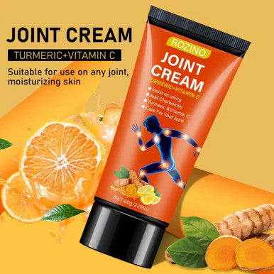 ROZINO Turmeric & Vitamin C Massage Cream 60g - Moisturizing Non-Greasy Suitable for All Skin Types for Hands Neck Feet & Body Care