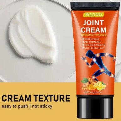 ROZINO Turmeric & Vitamin C Massage Cream 60g - Moisturizing Non-Greasy Suitable for All Skin Types for Hands Neck Feet & Body Care