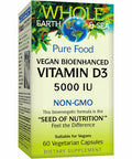Vegan Bioenhanced Vitamin D3 5000 IU 60 veg caps by Whole Earth & Sea