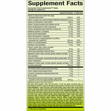 Mens 50 Multivitamin & Mineral Non-GMO 60 tabs by Whole Earth & Sea