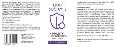 Your Secret Is Immunity 100'S