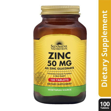 Sunshine Nutrition Zinc 50 mg 100 Tablets