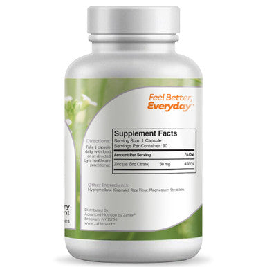 Zahler's Zinc Capsules General Health 90 Capsules