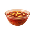 Indian-style garlic pickle with vibrant spices.
